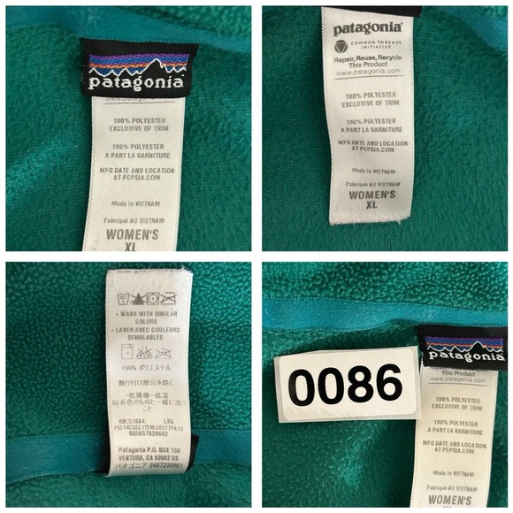Patagonia Jacket Women's XL Kelly Green Micro D 1/4 Zip Fleece Pullover Casual - Picture 11 of 11
